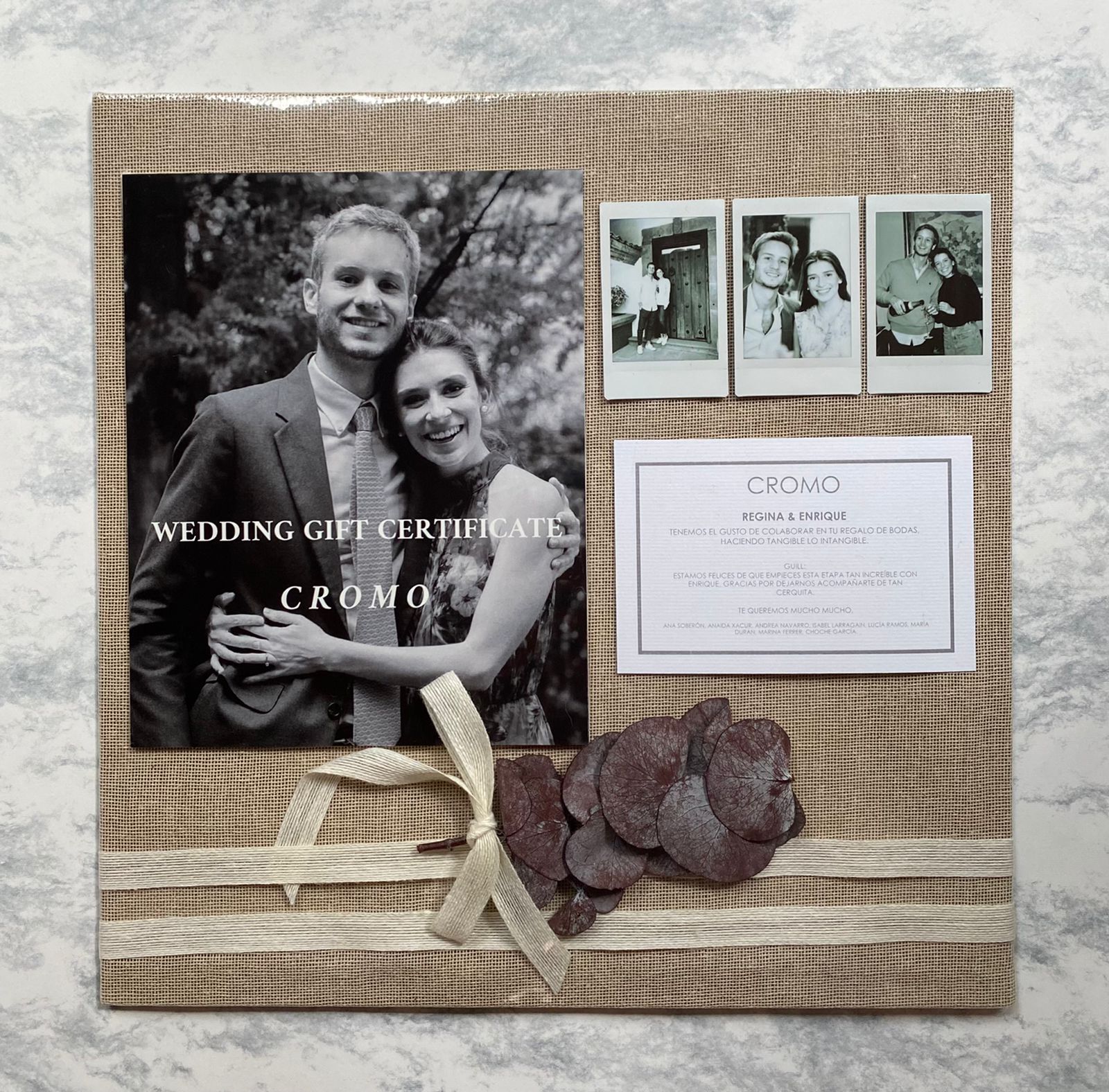 Certificado de Regalo de Bodas